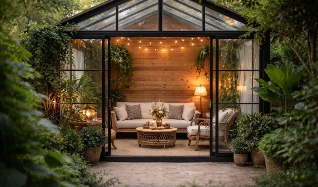 veranda-bois-plantes-lumiere-douce