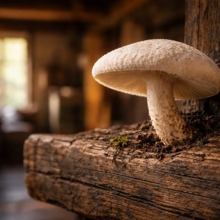 champignon-blanc-ancien-bois-rustique
