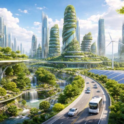 ville-futuriste-batiments-vegetation-ecologie