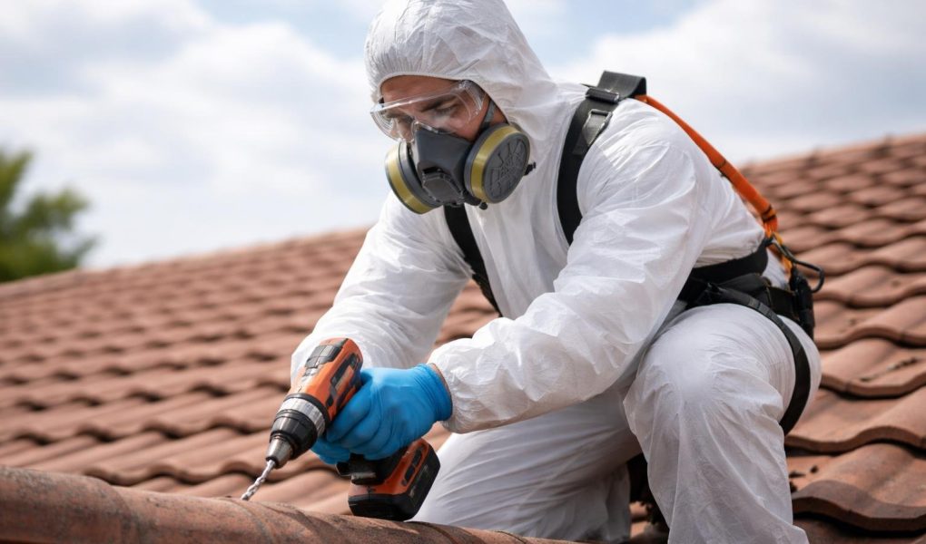 ouvrier-tenue-protection-toiture-ciel-nuageux