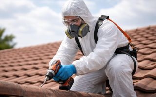 ouvrier-tenue-protection-toiture-ciel-nuageux