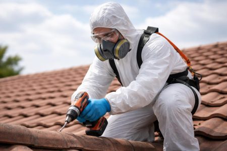 ouvrier-tenue-protection-toiture-ciel-nuageux