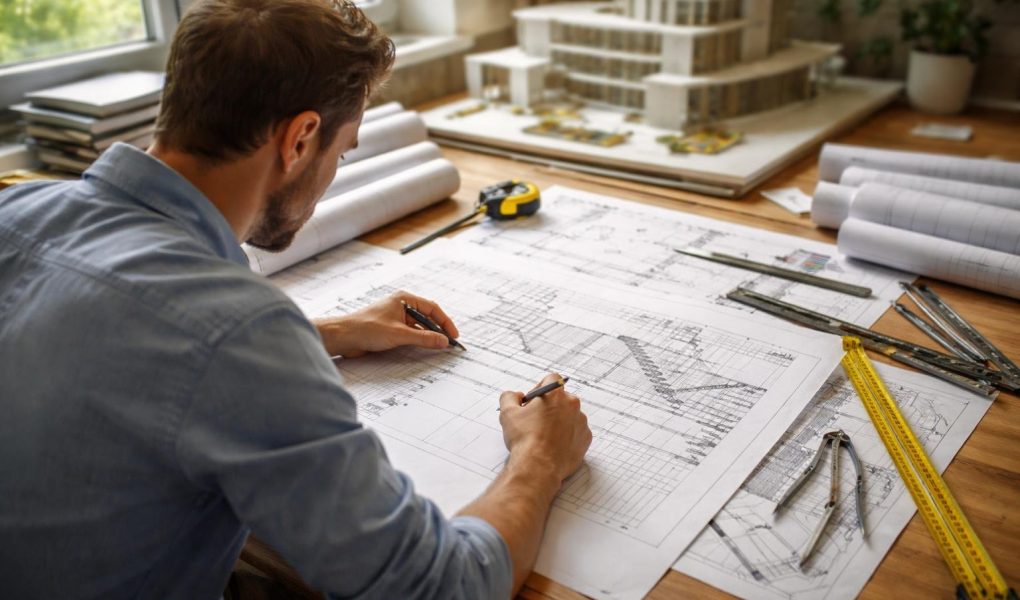 architecte-dessin-plans-outils-maquette