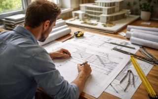 architecte-dessin-plans-outils-maquette
