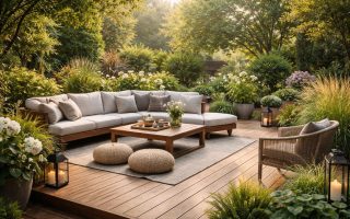 terrasse-bois-plantes-mobilier-moderne