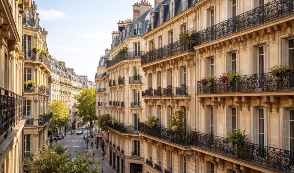 rue-parisienne-batiments-haussmanniens-balcons
