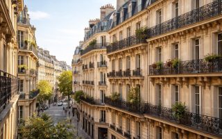 rue-parisienne-batiments-haussmanniens-balcons