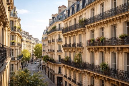 rue-parisienne-batiments-haussmanniens-balcons