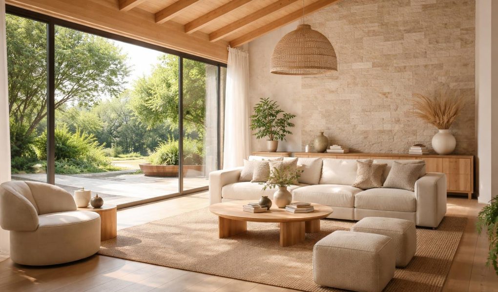 salon-moderne-bois-pierre-vitre