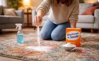 personne-tapis-bicarbonate-salon