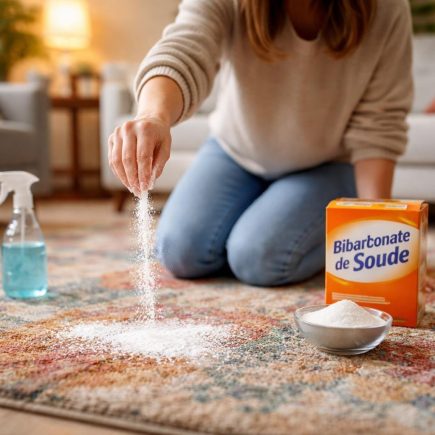 personne-tapis-bicarbonate-salon