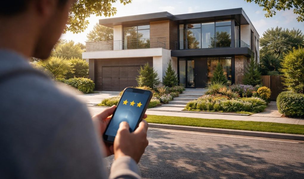 maison-moderne-jardin-silhouette-smartphone