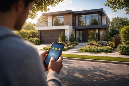 maison-moderne-jardin-silhouette-smartphone