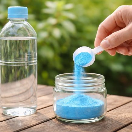 main-poudre-bleue-recipient-verre