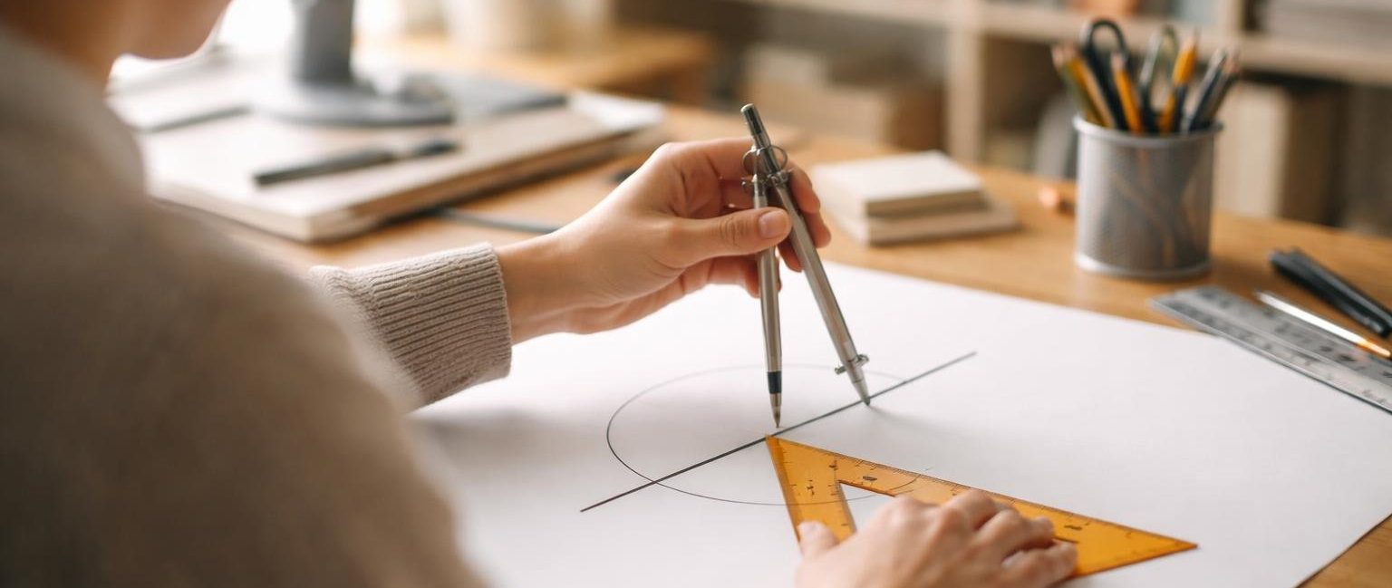 personne-dessin-compas-equerre-bureau